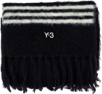 Yohji Yamamoto 3S Sjaal - unisex - Wintersjaals - Zwart - ONE Size - Polyester - Accessoires