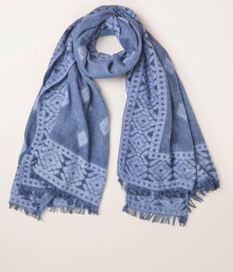 Fat Face FatFace Blue Jaquard Scarf