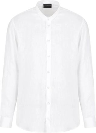 Emporio Armani Witte Casual Shirt 01Smgl 010F9100 - Heren - Zakelijke Overhemden - Wit - M - Overhemden