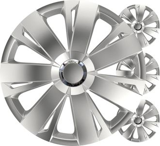 OEM Juego De 4 Tapacubos Para Coche, Color Plata Energy, 15 Pulgadas, Con Caja