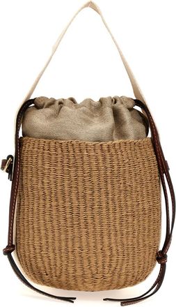 Chlo&eacute; Beige Woody Small Bucket Bag