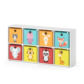 Vicco Estanter&iacute;a Infantil Scutum, Blanco, 143 X 72 Cm Con 8 Cajas Plegables