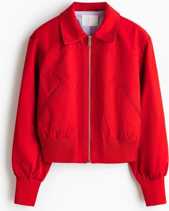 H&M Jacke aus Baumwolltwill - Red