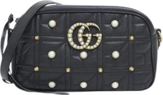 Gucci Pre-owned Vintage Schoudertas - Dames - Vintage Schoudertas - Zwart - ONE Size - Leer - Vintage