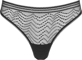 Huit Eclatante Tanga in Black at Nordstrom, Size X-Small