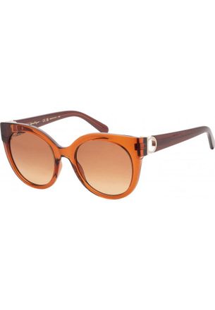 Ferragamo Womens SF1031S-261 SF1031S 53 261 Fashion Sunglasses - Brown - One Size