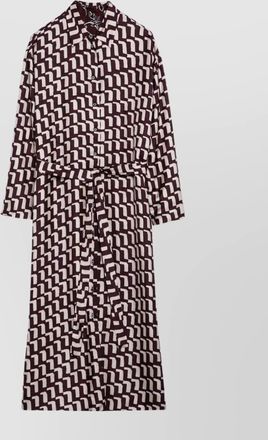 Max Mara reversible chemise dress waist belted sleeves