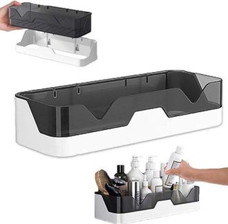 OEM Estante De Pared Impermeable, Estante De Ba&ntilde;o, Estante De Ducha, Estante De Pared Sin Taladrar, Gris Estrella, 29,5 X 11 X 6,5 Cm