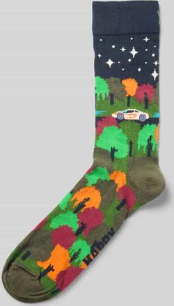 Happy Socks Socken mit Motiv-Stitching Modell Night Driving in Marine, Größe 41-46