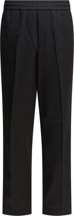 Golden Goose Zwarte wollen joggingbroek Aw 25 - Heren - Straight fit broeken - Zwart - 2XL - Wol - Broeken
