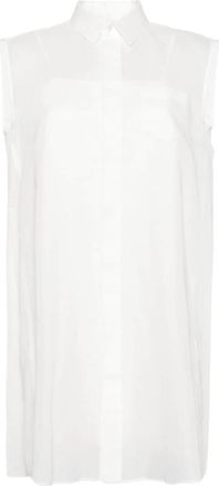 sacai White Mini Sacai Shirt Dress