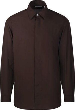 Lardini Overhemden, Heren, Bruin, L, 450 Shirt