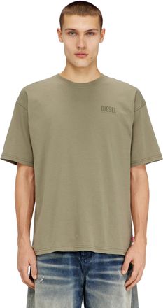 Diesel Relaxed T-shirt with back camo print - T-Shirts - Man - Green