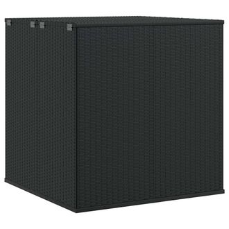 Berkfield Home Garden Cushion Box PE Rattan 100x97.5x104 cm Black
