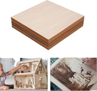 OEM L&aacute;minas De Contrachapado De 400 Mm X 400 Mm X 3 Mm, De Madera De Tilo, Forma Cuadrada, Acabado Pulido, Veta De Madera Clara