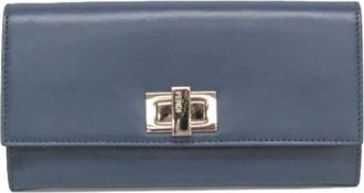 Fendi Pre-owned Wallets, female, Blue, Size: ONE SIZE Pre-owned Leather Wallet