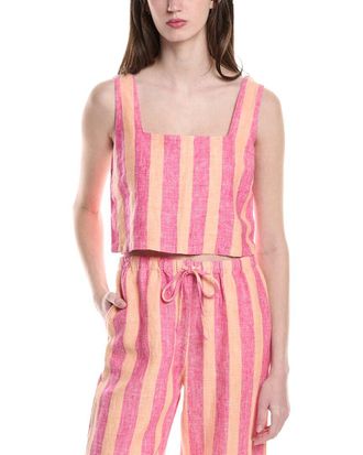 Electric & Rose Linen Boxy Tank