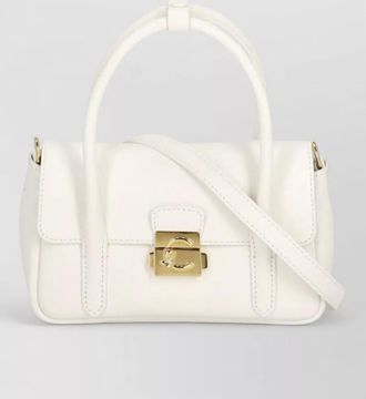 Coccinelle leather mini bag top handle strap