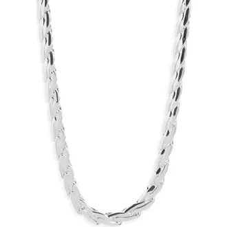 Open Edit Woven Collar Necklace in Silver at Nordstrom