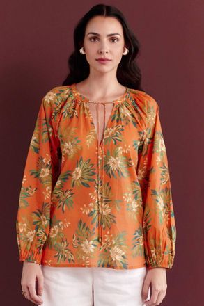 Banjanan Tara Top In Artichoke Flower Melon