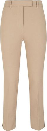 Incotex Stretch Gabardine Cropped Broek - Dames - Vrijetijds broeken - Bruin - XS - Katoen - Broeken