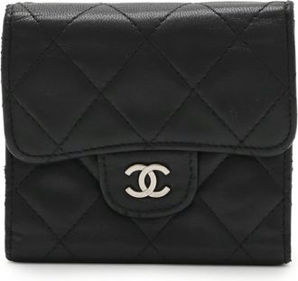Chanel Black Leather Wallet (Bi-Fold) (Pre-Owned)