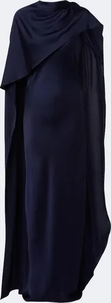 SIMKHAI Izel asymmetric caped satin gown