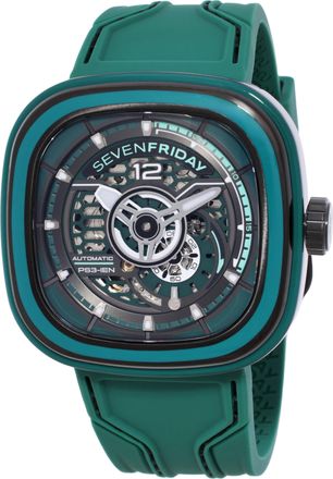 Sevenfriday PS-Colored Carbon Automatic Day-Night Green Dial Mens Watch PS3/05