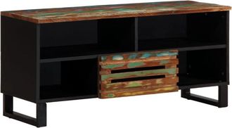 vidaXL Tv Cabinet 100x34x46 cm Solid Wood Acacia Vidaxl