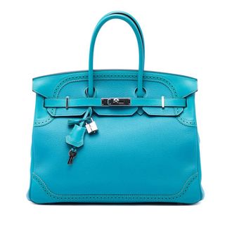 Herm&egrave;s Pre-owned Hermes Togo and Swift Ghillies Birkin Retourne 35 Satchel Ladies I07N39E7HAO8IZUJ