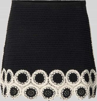 Mango Minirock mit Stitching-Details Modell TON in Black, Größe S