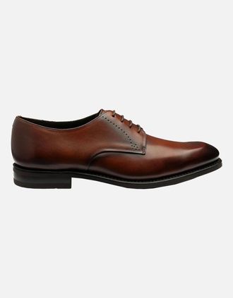 Loake Mens Loake Gosling Plain Derby Shoe Scotch Patina - Brown - Size: 9.5
