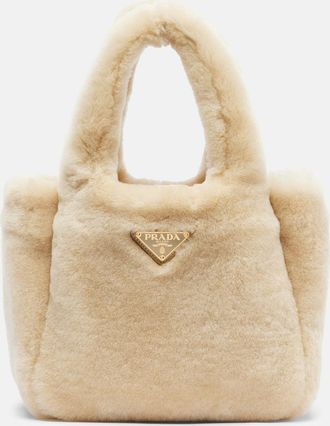 Prada Borsa Mini in shearling