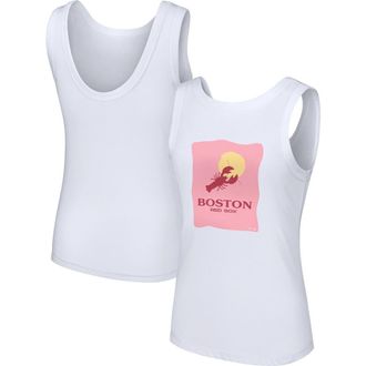 Lusso Womens Lusso Style White Boston Red Sox Lindy Tank Top at Nordstrom, Size Xx-Large