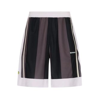 Barrow Casual Shorts, male, Black, Size: XS Vertical Stripe Mesh Shorts