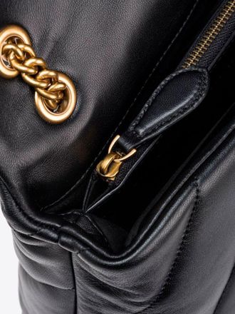 Pinko Womens Crossbody Bag Black Lamb Leather - Crossbody-Bags
