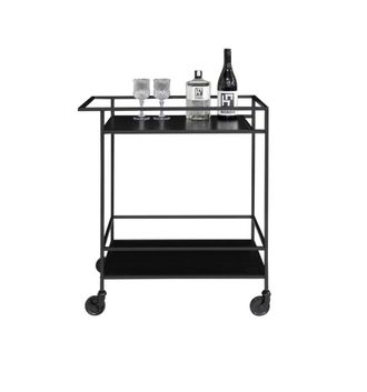 Moloo Carrito de servicio negro con ruedas