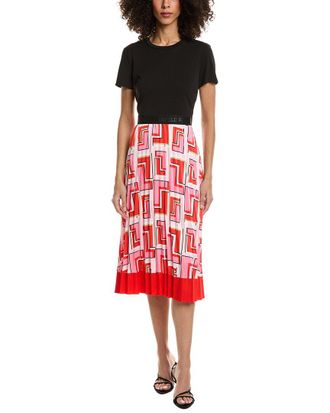 Karl Lagerfeld Karl Lagerfeld Printed Pleated Dress