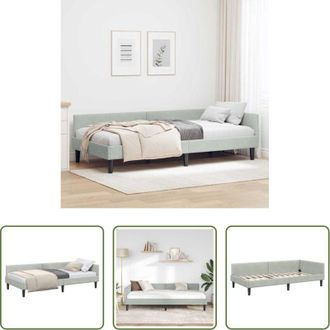 vidaXL vidaXL Letto salvaspazio - Cornice del letto ad angolo Grigio chiaro 100 cm x 200 cm