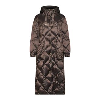 Max Mara Abete Donsjas - Dames - Mantels - Bruin - Maat: XS Leer