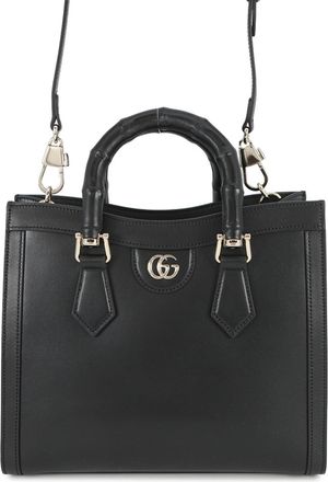 Gucci Black Leather Handbag Shoulder Bag Tote Bag (Pre-Owned)