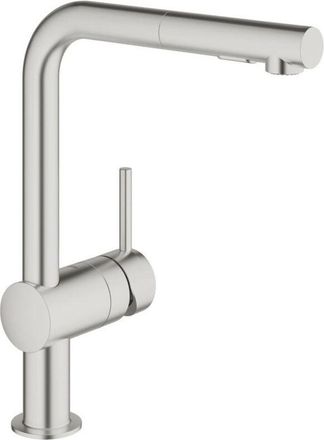 GROHE Minta Mezclador Monomando De Fregadero Con Ducha Extra&iacute;ble, Supersteel (g-30274dc0)
