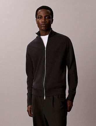 Calvin Klein C&aacute;rdigan Con Cremallera De Lana Merino