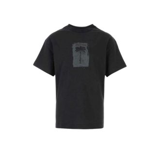 Palm Angels T-shirt in Cotone con Palma - - Tops - Uomo - Nero - L