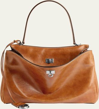 Balenciaga Rodeo Medium Leather Top-Handle Bag