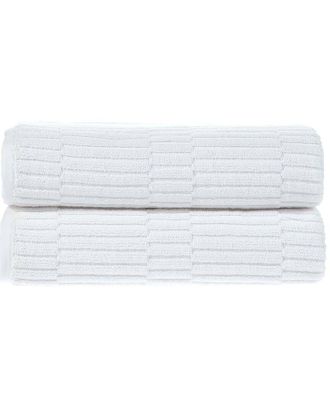 Alexis Alexis Antimicrobial Oxford Bath Sheet, Pack Of 2