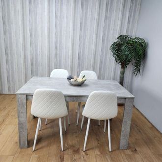 Kosy Koala Kosy Koala - Wooden Rectangle Dining Table Sets with Set of 4 Chairs, Grey and White
