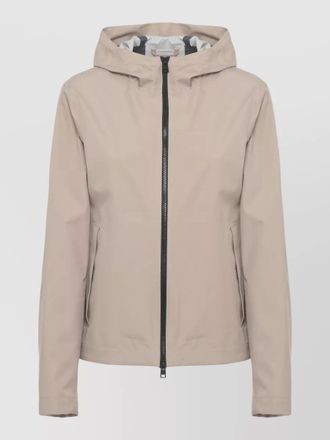 Woolrich hooded short jacket adjustable cuffs pockets