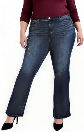 Slink Jeans High Waist Bootcut Jeans in Soraya at Nordstrom, Size 14W