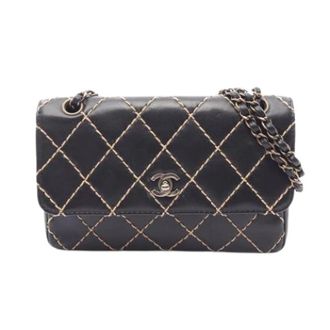 Chanel Pre-owned Wild Stitch Handbag - Dames - Pre-owned - Zwart - Maat: ONE Size Leer